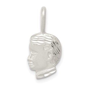Million Charms Sterling Silver Boy Head Charm